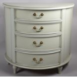 A Laura Ashley Demi Lune Four Drawer Painted Chest, 85cm wide