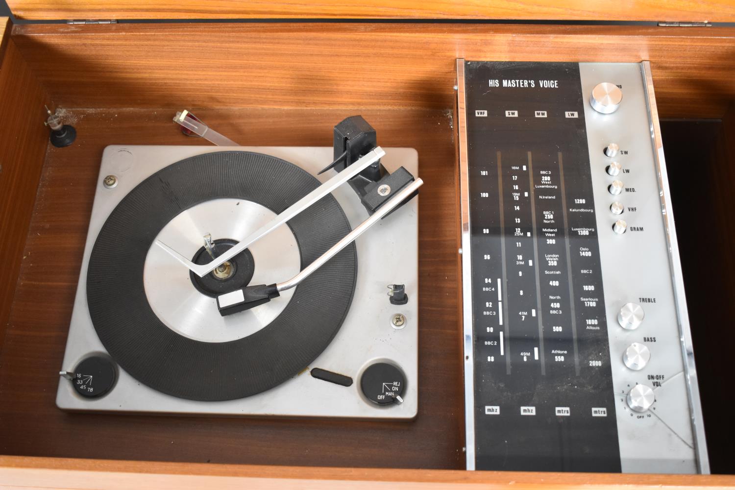 A Vintage Teak HMV Radiogram, no.2344, 129cm Long - Image 2 of 2