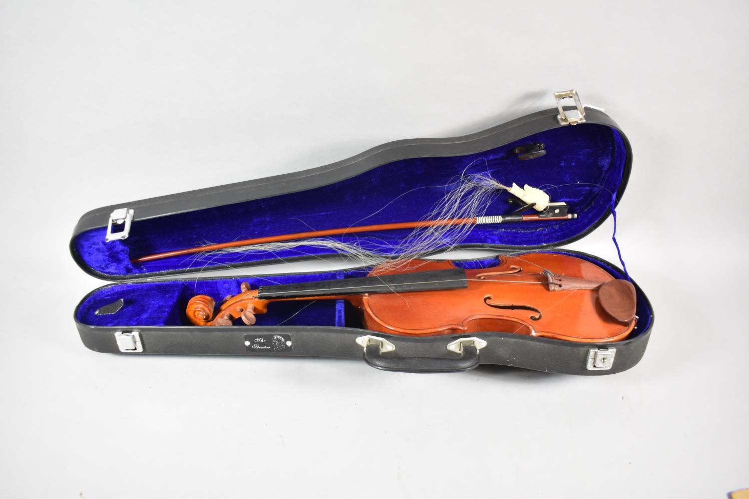 A Cased Stentor Child's Violin, the Stentor Student, Complete with Case and Bow