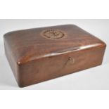 A Far Eastern Carved Hardwood Work Box with Hinged Lid and Removable Inner Tray, 30cm wide