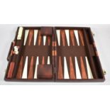 A Modern Leather Cased Backgammon Set