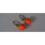 A Pair of Globular Coral Earrings