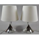 A Pair of Modern Table Lamps, Each 28.5cm high