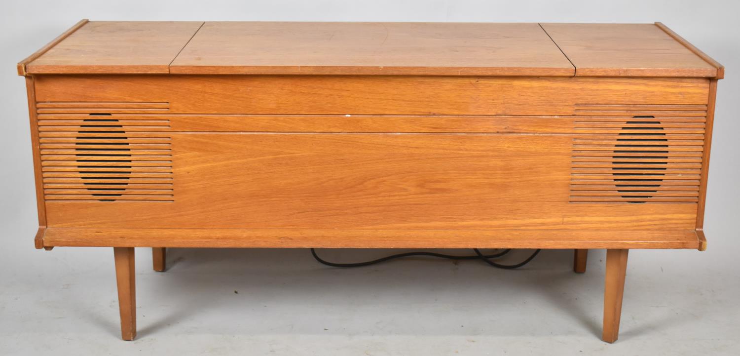 A Vintage Teak HMV Radiogram, no.2344, 129cm Long