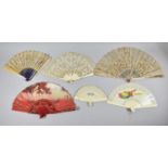 A Collection of Various Vintage Ladies Fans
