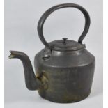 A Large Cast Iron 19th Century Style Kettle, 30cm high