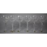 A Set of Six Waterford Crystal Hock Glasses with Original Waterford Cardboard Box