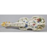 A French Faience Hand Painted Wall Pocket in the Form of a Double Base Decorated with Wildflowers