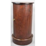 A Late 19th Century Circular Mahogany Bedside Cabinet with Shelved Interior, 70.5cm high