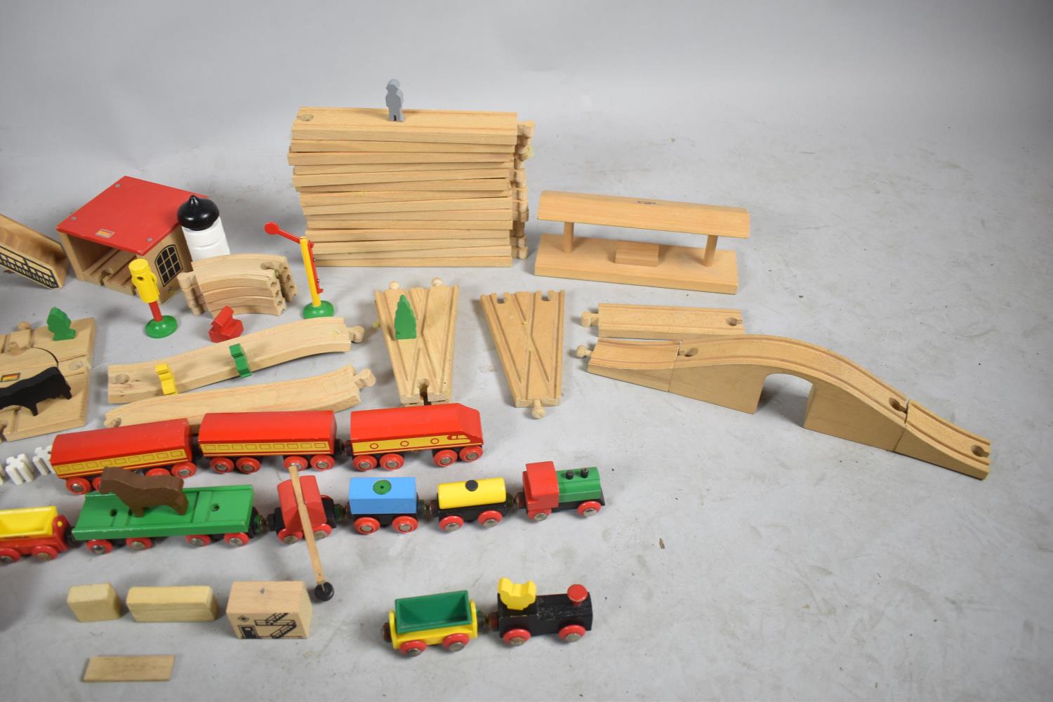 A Collection of Swedish Brio Wooden Railway Track, Carriages and Accessories - Image 4 of 4