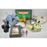 A Collection of Vintage Toys to Include Star Wars, Doctor Who, Scrabble, 35mm Camera etc