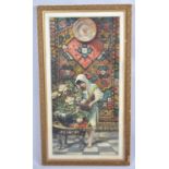 A Gilt Framed Coleman Print, Oriental Colours, 70cm high