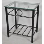 A Modern Metal Framed Rectangular Occasional Table, 48cm x 38cm