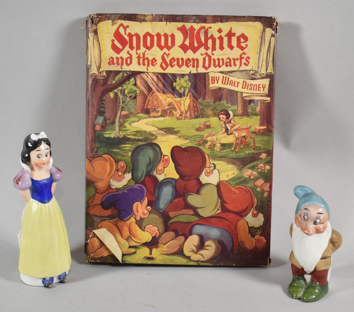 A Vintage Walt Disney Book, Snow White Printed by William Collins. Together with Two Vintage Walt