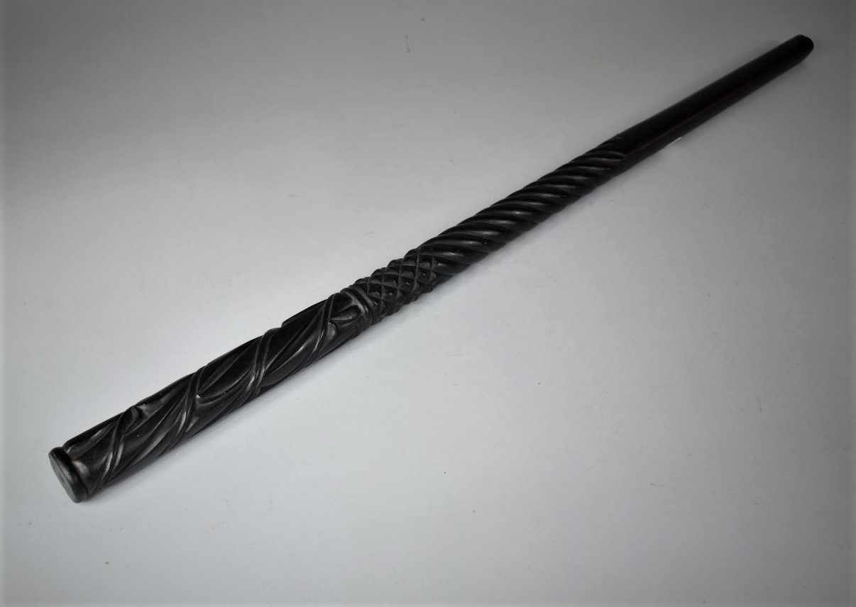 A Carved Ebony Fijian War Club, Late 19th Century, 80.5cm wide - Image 2 of 7