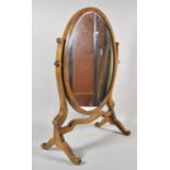 An Edwardian Oval Dressing Table Mirror, 59cm High