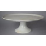 A Circular Creamware Cake Stand, Hairline to Rim, 34cm Diameter