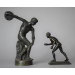 Two Grand Tour Bronze Studies of Athletes, Tallest 15cm high