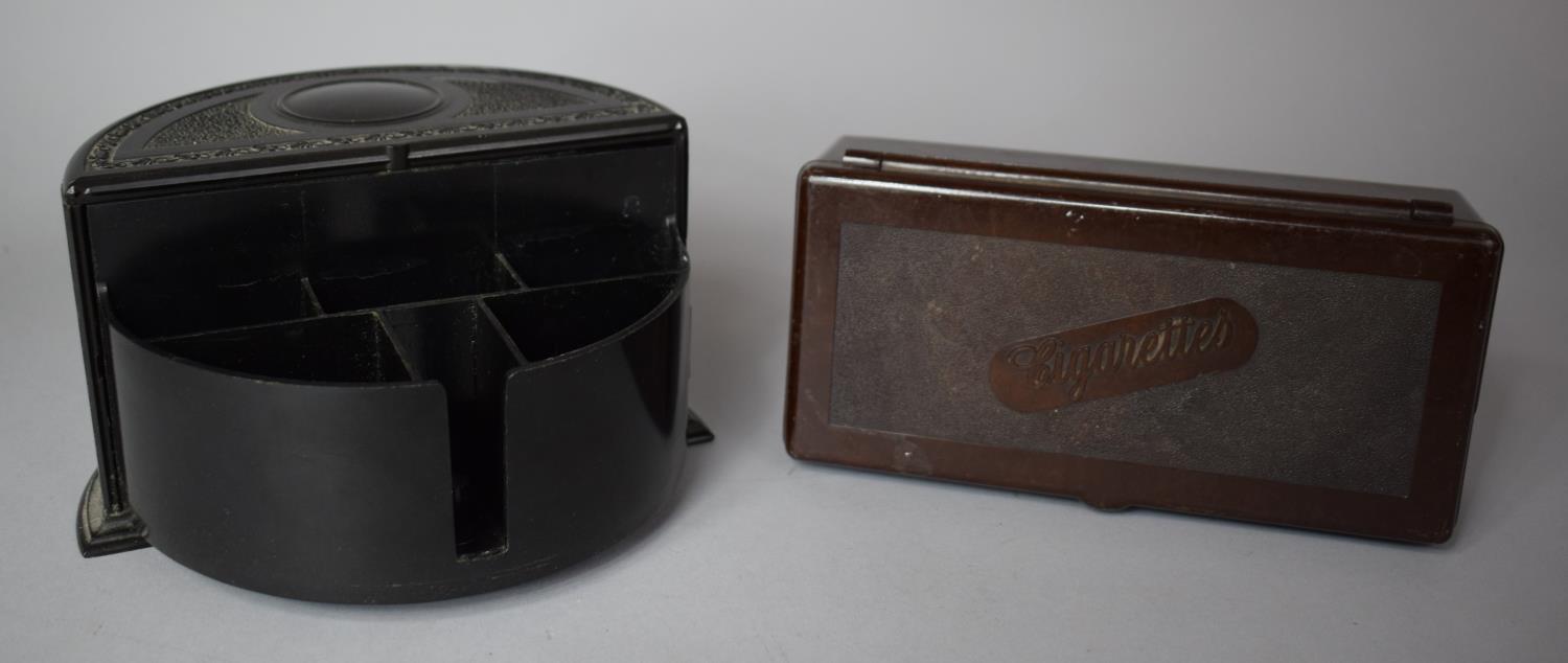 Two Bakelite Cigarette Boxes, 16cm wide