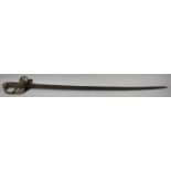 A Victorian 1854 Pattern Infantry Sword with Wired Shagreen Handle, Etched Blade which is somewhat
