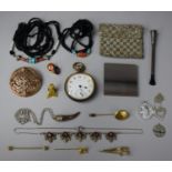 A Small Collection of Costume Jewellery, Pocket Watch, Chain Mail Coin Purse etc
