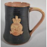 A Glazed Terracotta Tankard for 202 Squadron Royal Air Force, 13cm high