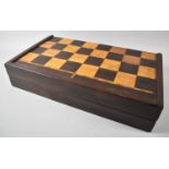A Late 19th Century Colonial Games Box with Inlaid Chess Board Outer and Inlaid Backgammon Inner,