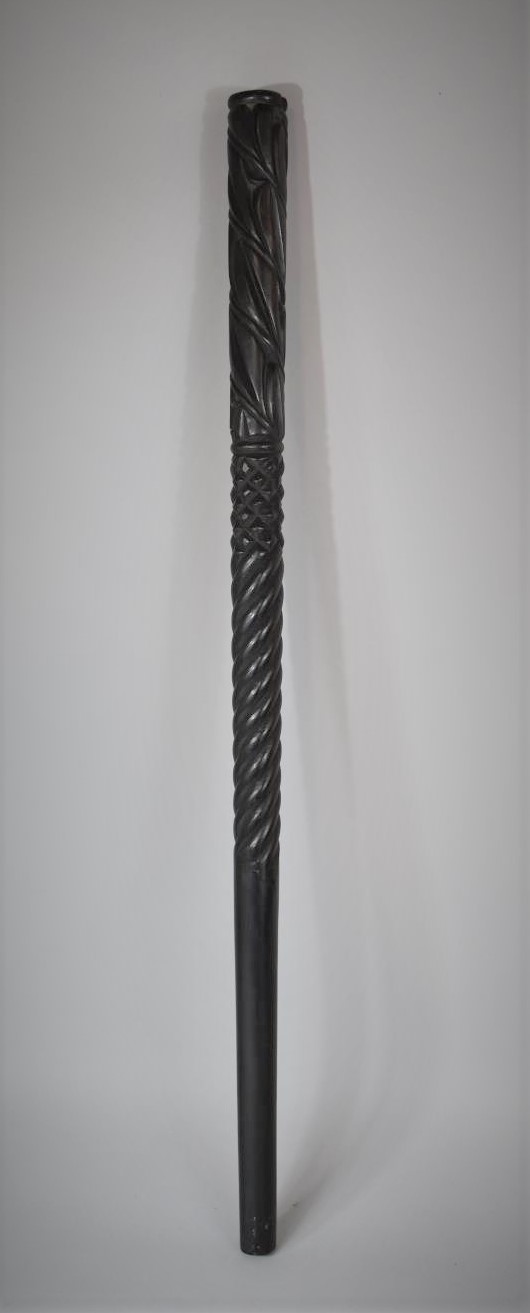 A Carved Ebony Fijian War Club, Late 19th Century, 80.5cm wide