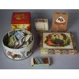 A Collection of Various Tea Cards etc Together with a Box Containing Three Bolivar Havana Cigars