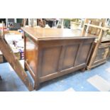 A Mid 20th Century Oak Three Panel Coffer Chest, 89cm wide