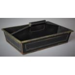 A 19th Century Toleware Two Division Cutlery Tray, 33cm Long
