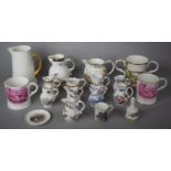 A Collection of Various Ceramics to include 9 Royal Worcester Miniature Jugs, Coalport Mask Head