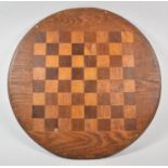 A Circular Reversible Inlaid Games Board for Chess and Backgammon, 43.5cm Diameter