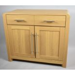 A Modern Side Cabinet with Single Top Drawer Over Cupboard Base, 90cm wide