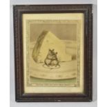 A Framed Edwardian Prints, "Darling I Love you More Than Cheese", 29.5cm high