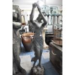 A Cast Resin Study of Water Carrier Maiden, Missing Vase, 103cm high
