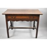 A 19th Century Cut Down Side Table with Single Drawer, 87cm wide