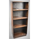An Edwardian Oak Four Shelf Open Bookcase, 40.5cm wide