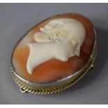 A 1920's Carved Cameo Brooch