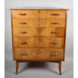 A 1970's Chest of Five Long Drawers, In Need of Some Restoration, 85cm Wide