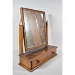 An Edwardian Swing Dressing Table Mirror on Plinth Base with Single Drawer, 40cm wide