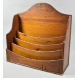 An Edwardian Pine Four Division Stationery Rack, 40cm wide