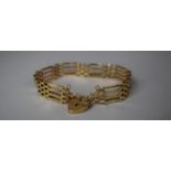 A 9ct Yellow Gold Gate Bracelet, 16.8g