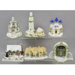 A Collection of Six Boxed Coalport Cottages