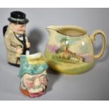 A Royal Doulton Winston Churchill Character Jug, 10cm high Together with a Royal Doulton Series Ware