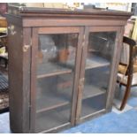 A Late 19th Century Glazed Bookcase Top, 124cm wide