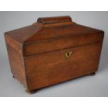 A Late 19th Century Mahogany Two Division Tea Caddy Converted to Work Box but with Two Lids Still
