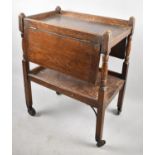 An Edwardian Oak Drop Leaf Trolley, 61cm Long