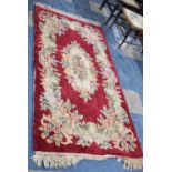 A Chinese Woollen Rug, 182x90cm