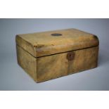 A Late 19th Century Walnut Workbox of Cushion Form with Engraved Escutcheon Inscribed S J Eardley